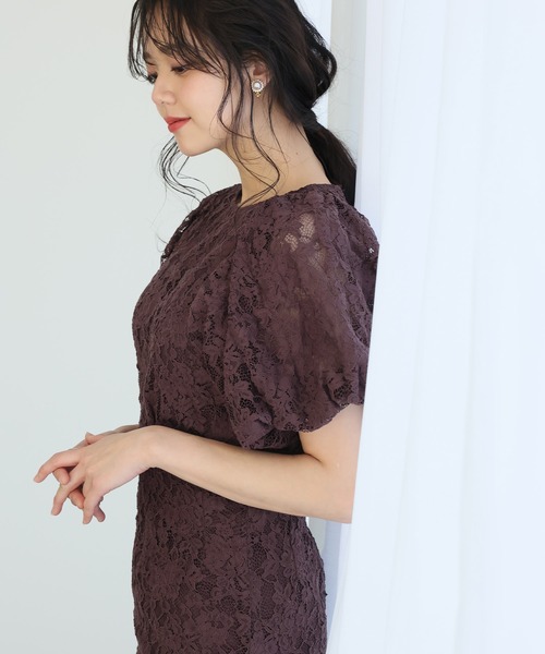 PourVous ドレス パワーショルダーセレモニー結婚式 パーティー