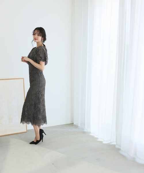PourVous ドレス パワーショルダーセレモニー結婚式 パーティー