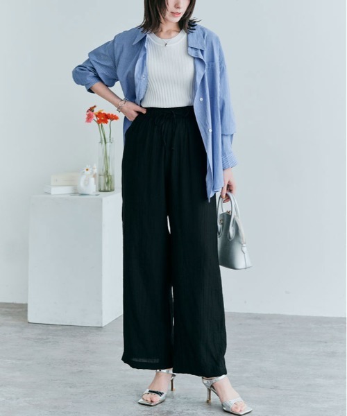 パンツ リラックス ワッシャー ワイド レディース : ZOZOTOWN