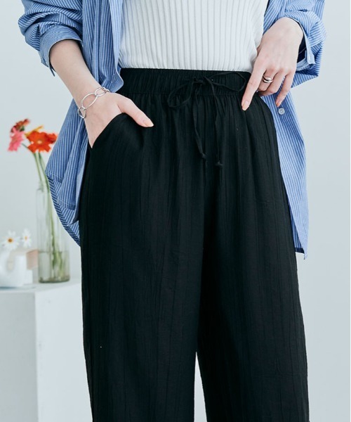 ワイドパンツ パンツ リラックス ワッシャー ワイド レディース