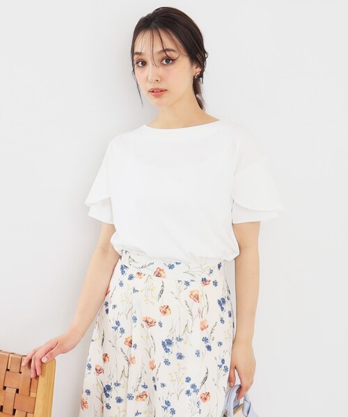 index tシャツ UV バックフリルトップス「接触冷感/洗濯機洗い可