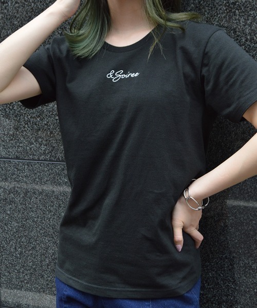 tシャツ 「WOMEN」シルケットスムース ワンポイントロゴ Tシャツ レディース tシャツ ワンポイントハート刺繍Tシャツ レディース : ZOZOTOWN
