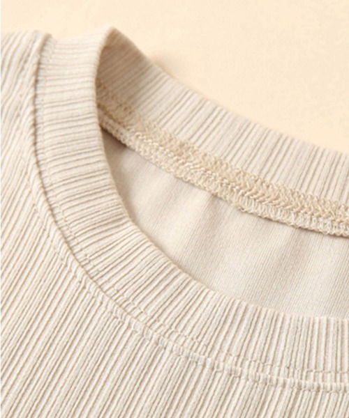 TRUE  売れ筋商品|||トゥルー ロイヤル Tシャツ トップス レディース Tops Beige Cinderella tシャツ リブTシャツ シャツ トップス 半袖