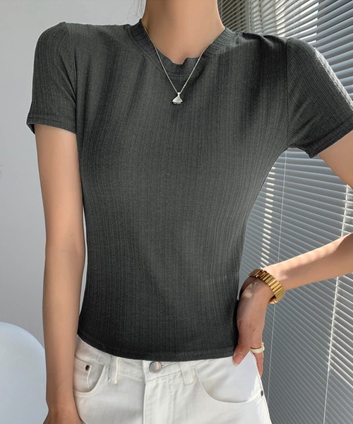 tシャツ 重ね着風半袖リブトップス レディース 楽天市場】Tシャツ レディース トップス 重ね着風 : シュガー