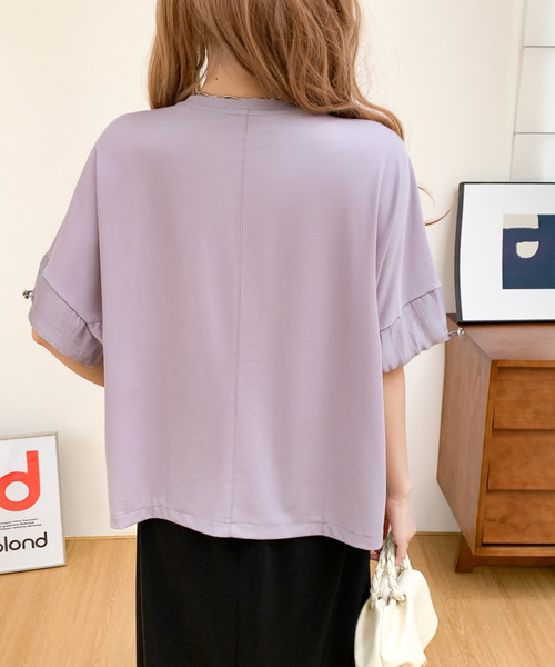 tシャツ 袖ギャザーカットソー レディース 楽天市場】【マラソン 最大70％OFFクーポン 11日9:59迄】袖