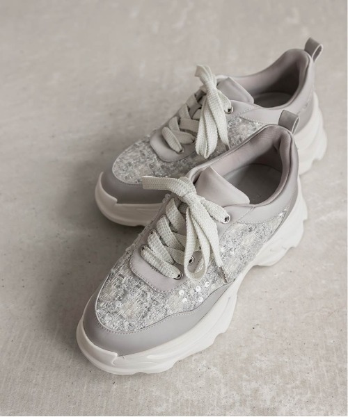 RANDA（ランダ） スニーカー ツイード×サテン スニーカー レディース