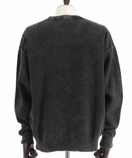 ニット/セーター 8100 Crew Neck Cotton Knit Pullover CAMBIO（カンビオ） セーター ニット mn2981-Stonewashed Waffle Crew