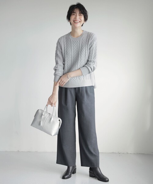 【WEB限定カラーあり・洗える】EIGER CORD ALAN クルーネックプルオーバー ニット ニット セーター 「WEB限定カラーあり・洗える」EIGER CORD ALAN