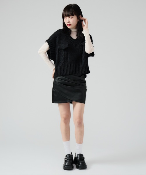 Chick スカート Fake Leather Tight Mini Skirt / フェイクレザー