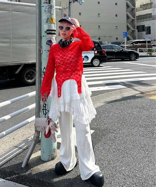 UJOH ランダムヘムスカート　サイズ3 2023 UJOH/ウジョー】《STUDIOUS別注》Rondom Hem Gathered Skirt