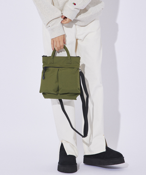 ベルリオーズ　ニット帽&ショルダーバッグセット にじぱぺっとボーダー猫耳ニット帽 ショルダーバッグセット