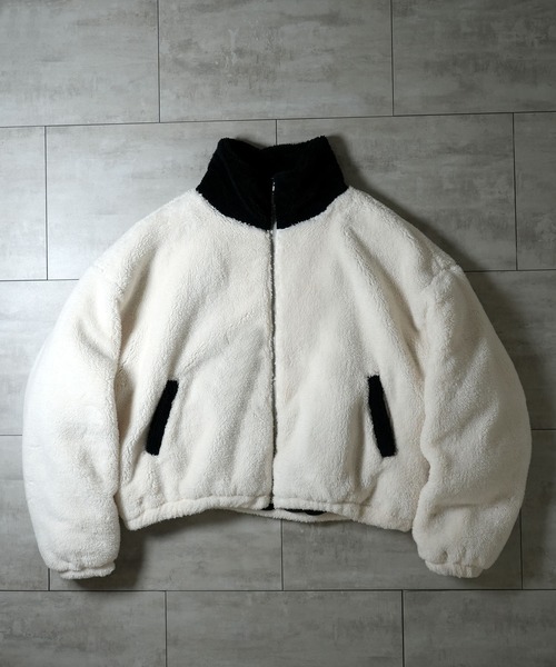 ブルゾン アウター shaggy fleece short blouson/シャギーフリース