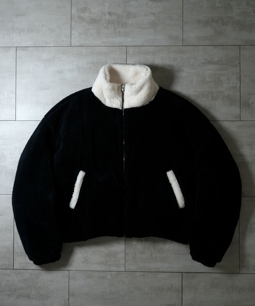 ブルゾン アウター shaggy fleece short blouson/シャギーフリース