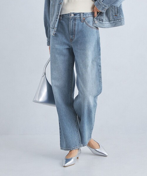 【SNIDEL/Levi's（R）】別注デニム バギー ワイドパンツ ブルー SNIDEL/Levi's®】別注デニム(27インチ)（デニムパンツ/ジーンズ
