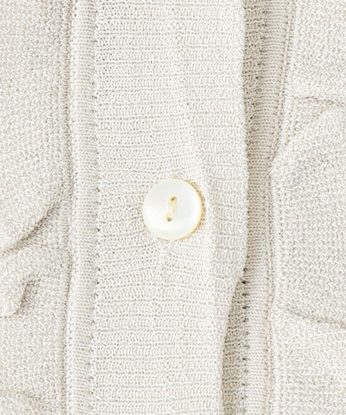 JOURNAL STANDARD LUXE (ジャーナルスタンダードラックス) ラメMIX フリルカラーカーディガン ベージュ FREE JOURNAL STANDARD LUXE（ジャーナルスタンダード ラックス