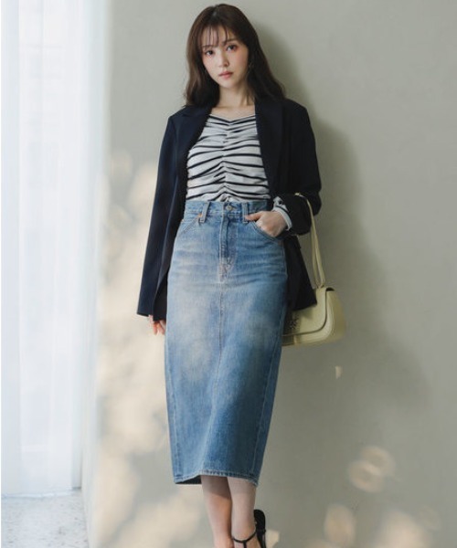 スカート Levi's SKIRT (A8727) Icon Long Skirt - Light Wash | Levi's® US