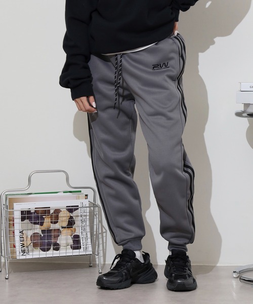 スウェットパンツ ジャージ 裏シャギー ライン ジョガーパンツ メンズ レディース | FUNALIVE | 06