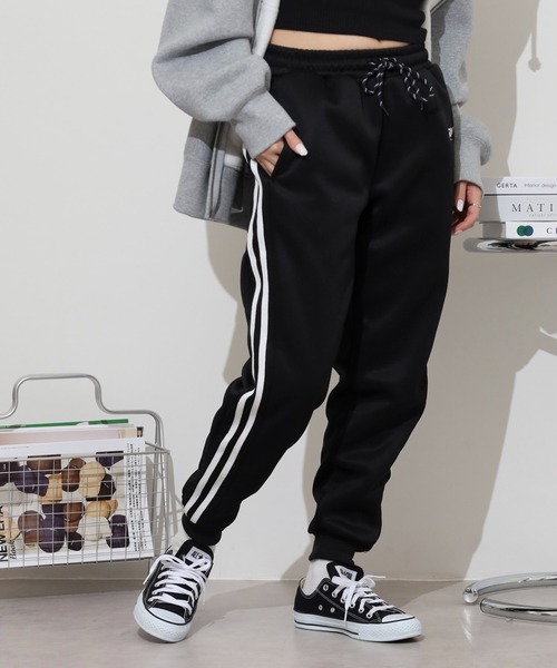 スウェットパンツ ジャージ 裏シャギー ライン ジョガーパンツ メンズ レディース | FUNALIVE | 04