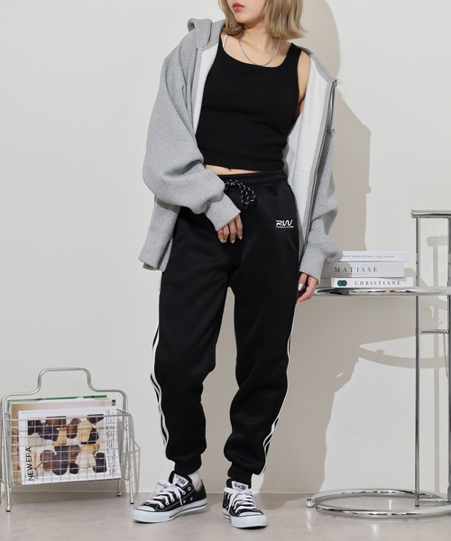 スウェットパンツ ジャージ 裏シャギー ライン ジョガーパンツ メンズ レディース | FUNALIVE | 05