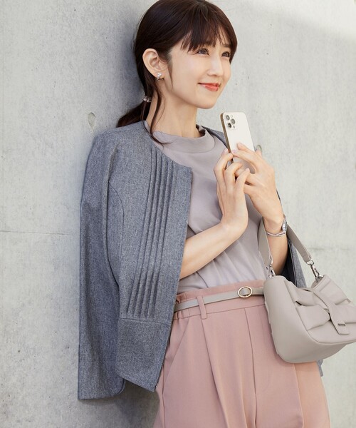 Tiaclasse ジャケット ノーカラージャケット 「小倉優子さん着用
