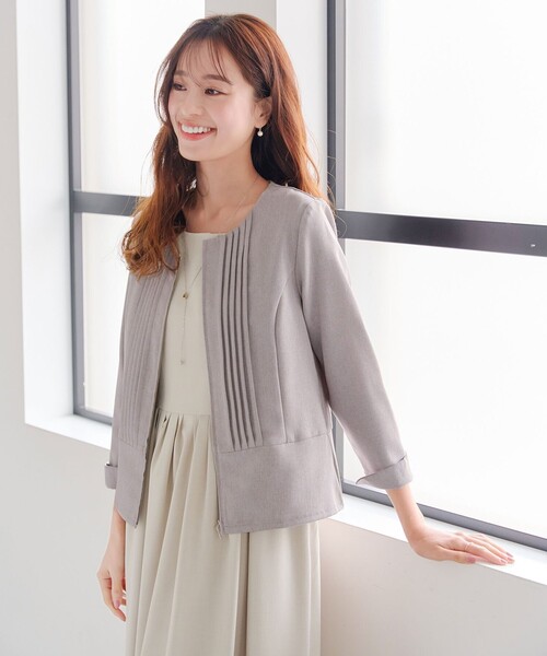 Tiaclasse ジャケット ノーカラージャケット 「小倉優子さん着用