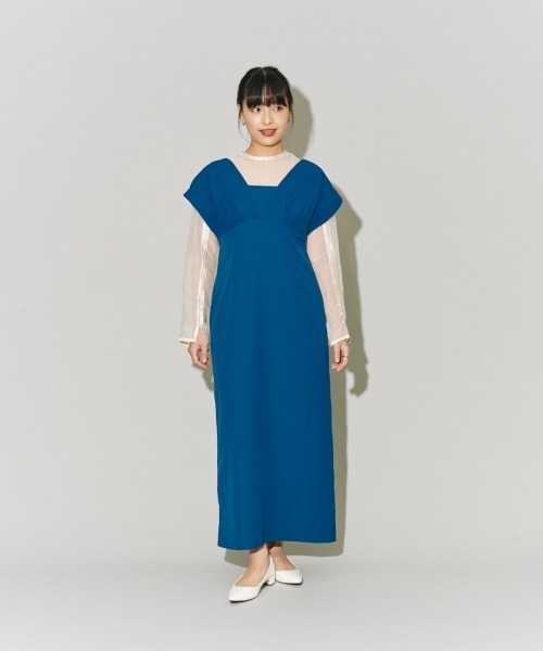 terrace ドレス 「ブラウス＋ワンピース2点セット」Vラインワンピース