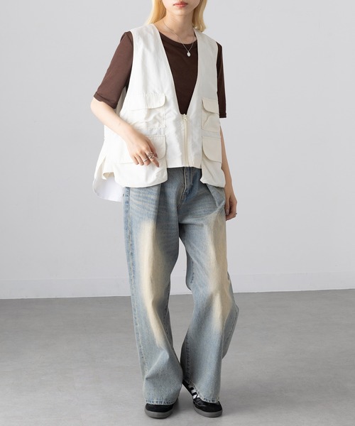 ベスト ジレ 「MAGASIN DE MODE Onjna」Short tactical vest / ショートタクティカルベスト trc レディース MAGASIN DE MODE Onjna ベスト ジレ 「MAGASIN Onjna」Short