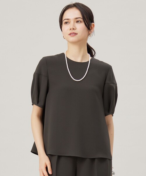 わけあり特価★Theory 24SS ジョーゼットブラウス ベージュ Theory｜《手洗い可》ジョーゼットフロントポケットブラウス