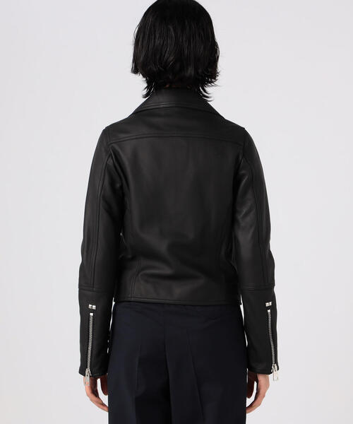 TOMORROWLAND 黒 レザージャケット 羊革 スイス製riri WZIP