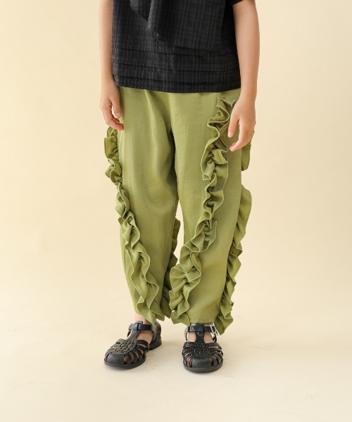unica コーデュロイアシメフリルパンツ カーキ LADIES unica/ユニカ