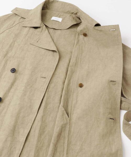 かぐれ トレンチコート コート 「ユニセックス」コットンリネン