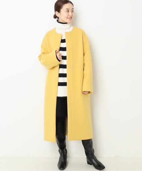 ★週末値下★IENA★ロングコート★38サイズ★美品★レアな黄色★ IENA（イエナ） ノーカラーコート 36 グレー レディース : ZOZOTOWN