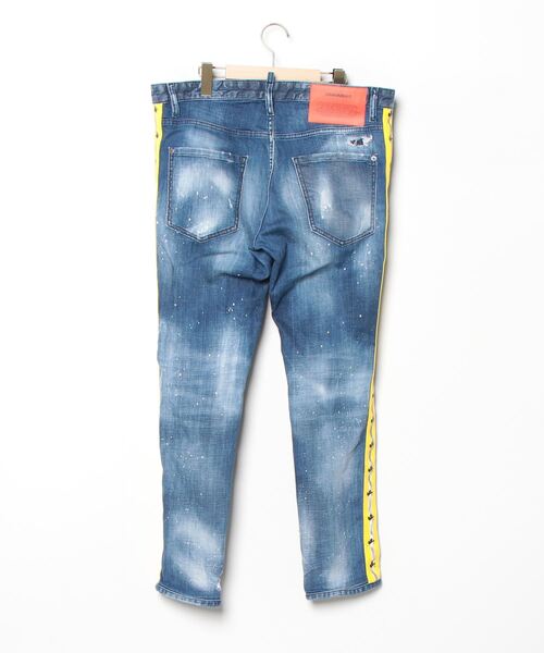 DSQUARED2 「DSQUARED2」 ダメージ加工デニムパンツ 52 ネイビー