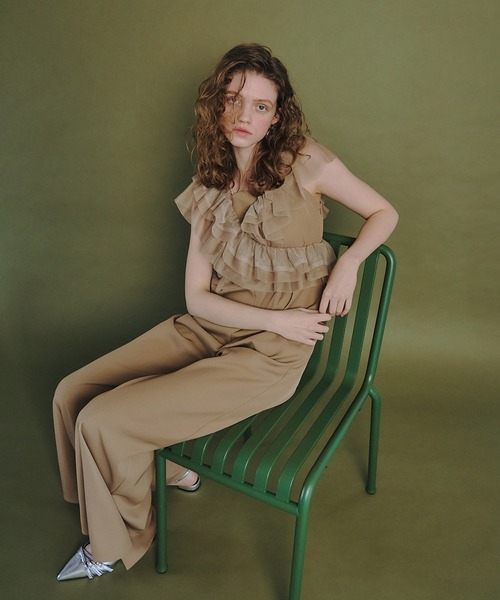 et.UNiVER パンツドレス et.UNiVER パンツドレス Standout collar all-in-pants