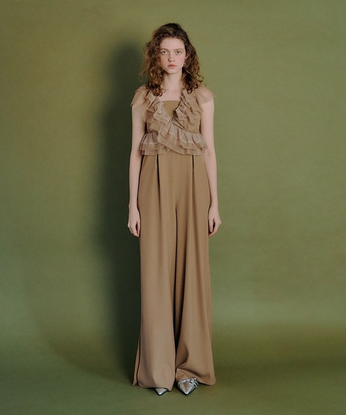 et.UNiVER パンツドレス et.UNiVER パンツドレス frill all-in-one-pants : ZOZOTOWN