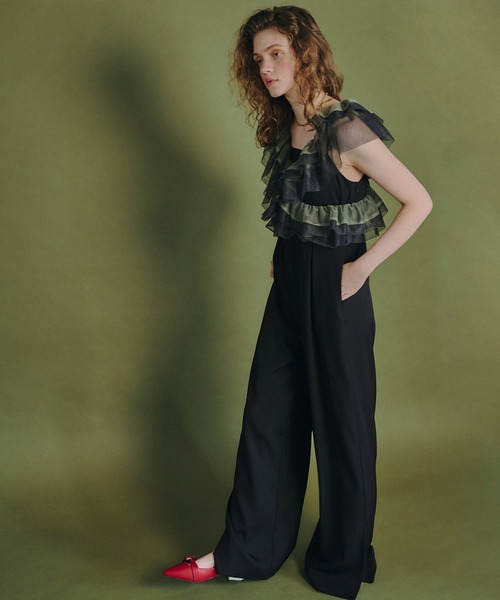 et.UNiVER パンツドレス frill all-in-one-pants : ZOZOTOWN