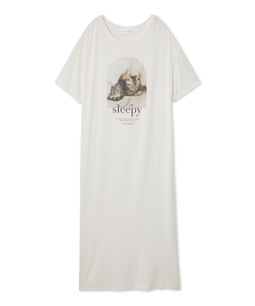 スナイデル　home 部屋着ワンピース　新品未使用タグ付き SNIDEL HOME ルームウェア 部屋着 CAT Tシャツワンピース