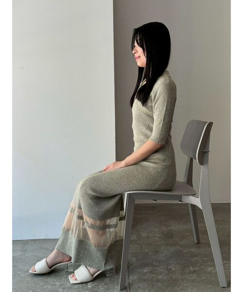 LAGUNAMOON クロップドカーデセットニットワンピース LAGUNAMOON ワンピース クロップドカーデセットニットワンピース