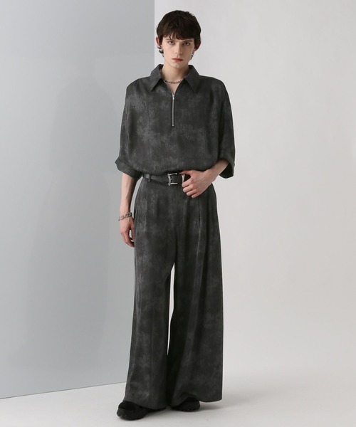 HARE シャツ 「SET UP対応」DABOルーズハーフZIPシャツ(HARE