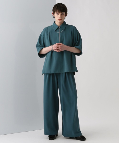 HARE シャツ 「SET UP対応」DABOルーズハーフZIPシャツ(HARE