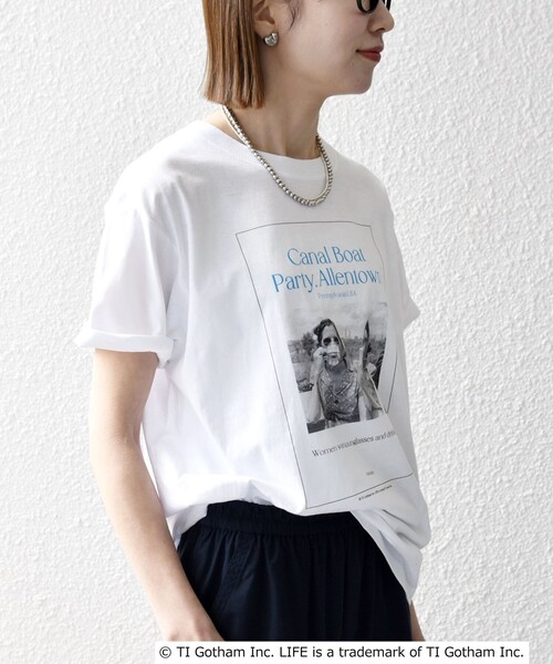 tomoships別注/ロゴTシャツ/新品/レディース/ ＋81BRANCA（ハチイチブランカ）の「【SHIPS別注】81BRANCA:5分