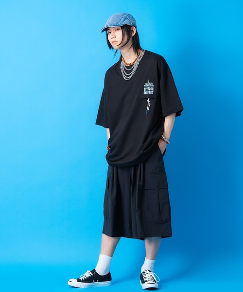 tシャツ a.p.o.v. パラコードデザインリバースポケットバックビッグ