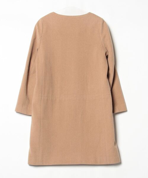 「NEI」 ノーカラーコート S ブラウン レディース_画像2