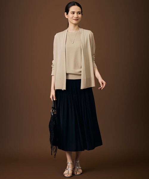 自由区／25SS 洗える UVカット ファンクショナルカーディガン ブラック 黒 自由区（ジユウク） カーディガン ファンクショナル カーディガン