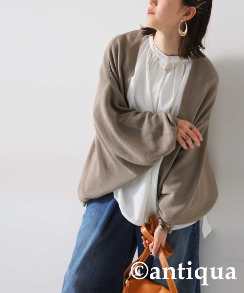 「antiqua」 カーディガン ONESIZE ブラック レディース antiqua 「antiqua」 カーディガン ONESIZE ブラック レディース