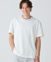 tシャツ 配色ラインドリブネック鹿の子地 半袖Tシャツ メンズ レディース｜ZOZOTOWN Yahoo!店