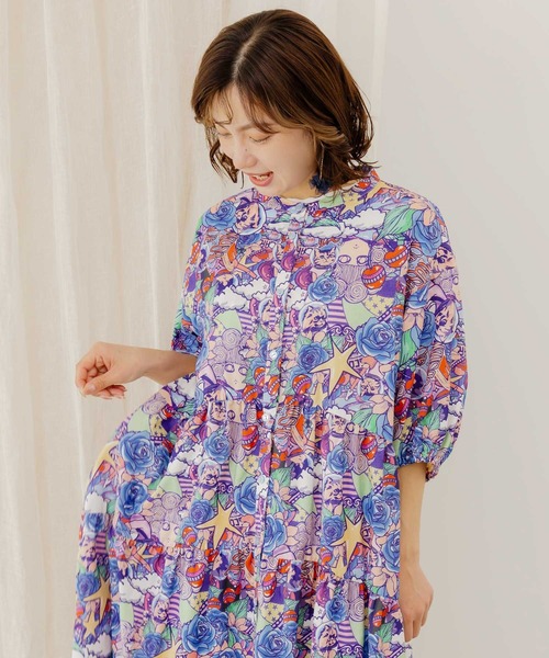 ScoLar　くだもの被り物ワンちゃん柄ロングシャツ m17459112500_1.jpg?1698471154