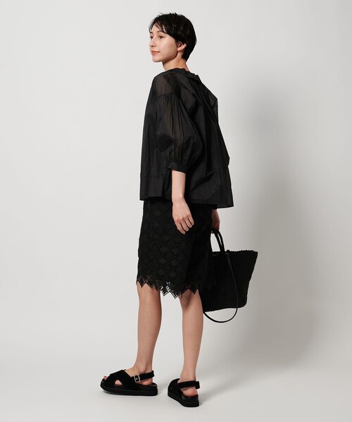 UNITED ARROWS ブラウス シャツ コットン タック カフタン