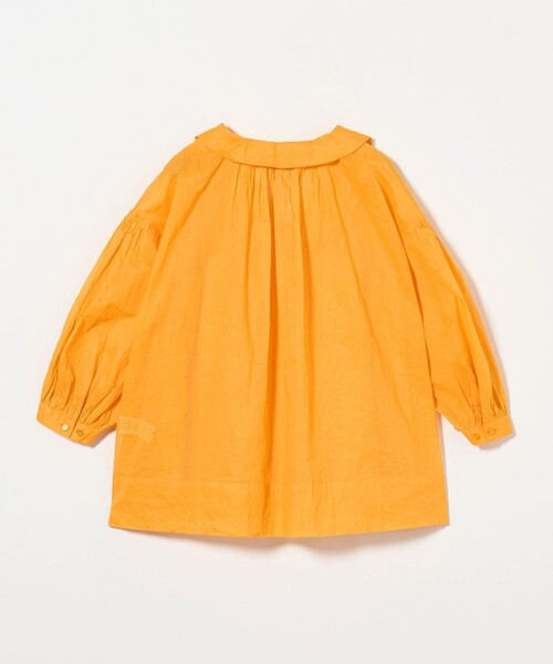 ユナイテッドアローズ　オレンジブラウス UNITED ARROWS ブラウス シャツ コットン タック カフタン