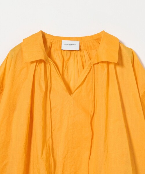 UNITED ARROWS ブラウス シャツ コットン タック カフタン